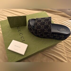 Gucci Jacquard Black Denim Black-Ivory Platform